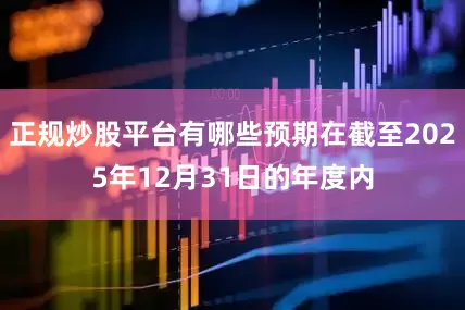 正规炒股平台有哪些预期在截至2025年12月31日的年度内